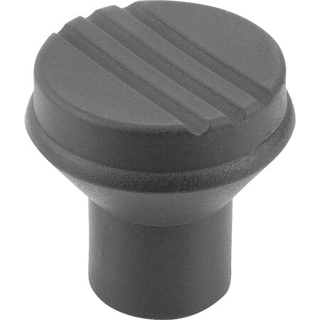 Kipp Mushroom Knob Size:1 D=M05 D1=21 Biopolymer, Black Ral7021 K0251.100590